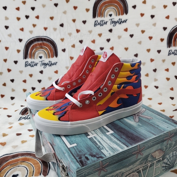 Vans Racer Red True Blue Sk8-HI - Picture 15 of 16